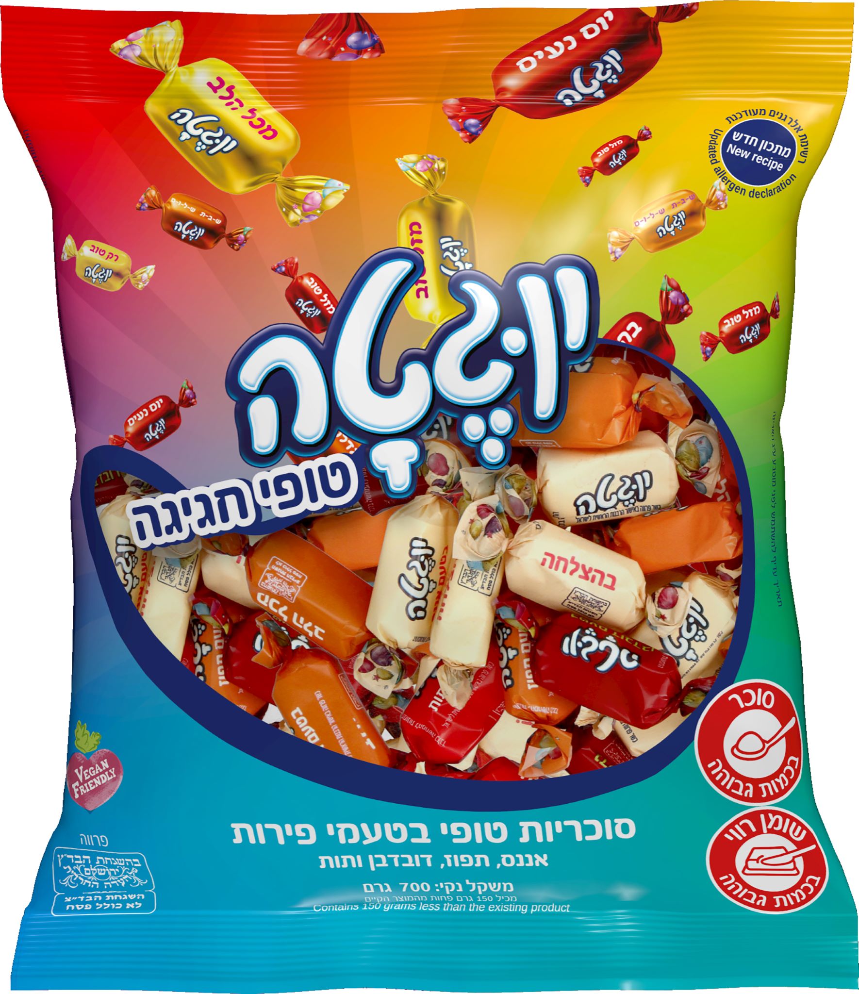 יוגטה סוכריות טופי חגיגה